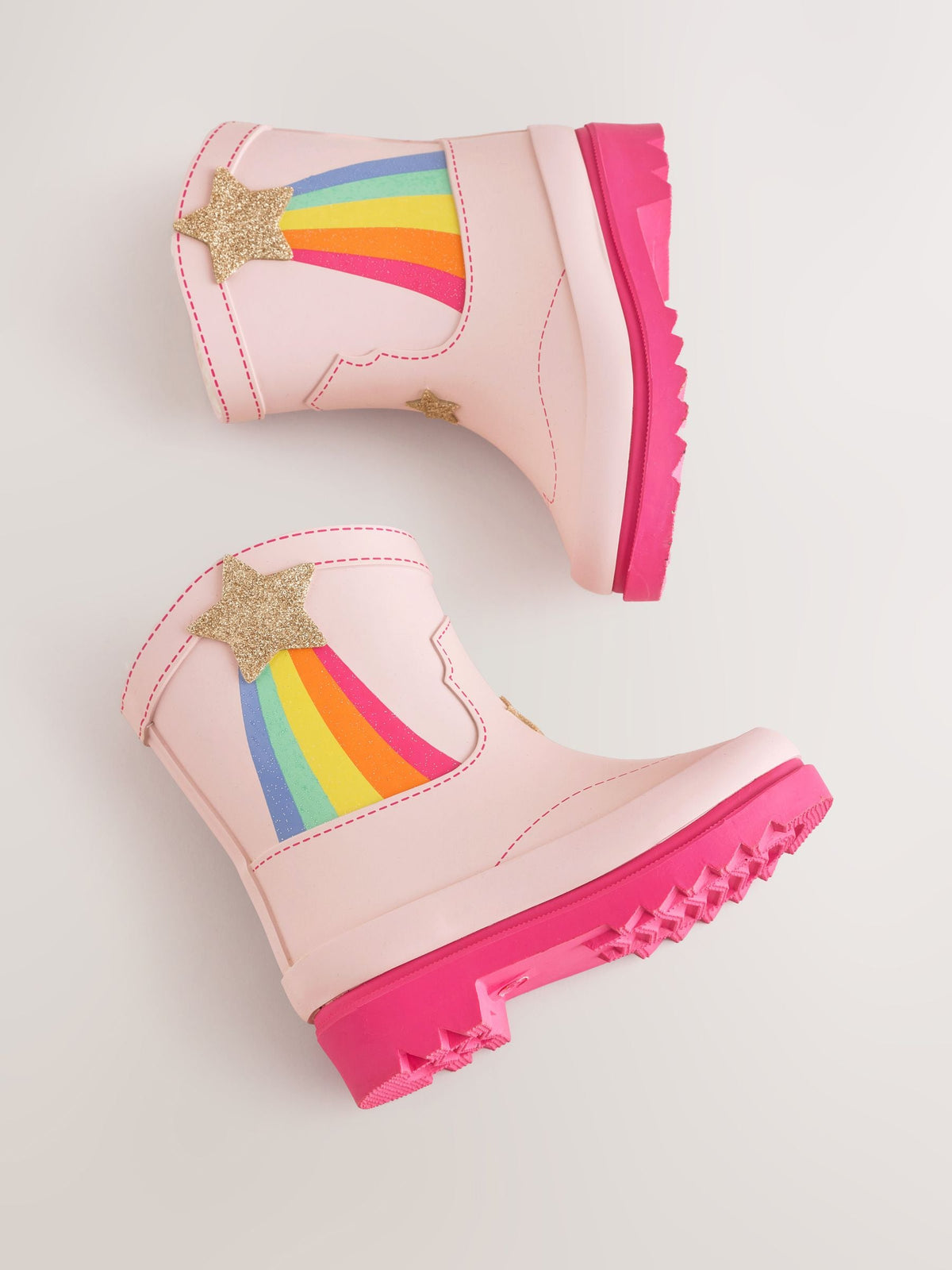 Dsiney Kidz - Little Bird by Jools Oliver Pink Pastel Rainbow Western Style Welly Boots image 2