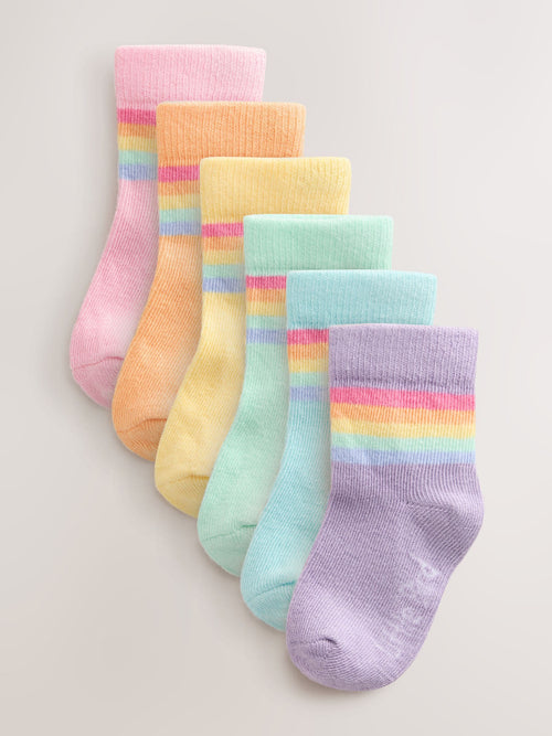 Dsiney Kidz - Little Bird by Jools Oliver Multi Pastel Baby Rainbow Socks 5 Pack image 1