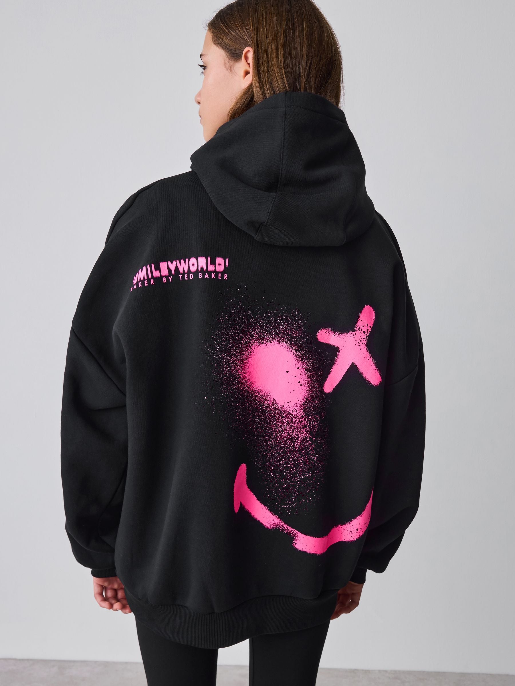 SmileyWorld x Baker by Ted Baker Oversized Hoodie image 2