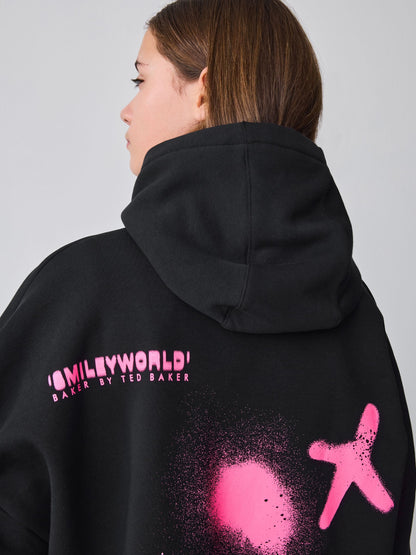 SmileyWorld x Baker by Ted Baker Oversized Hoodie image 5