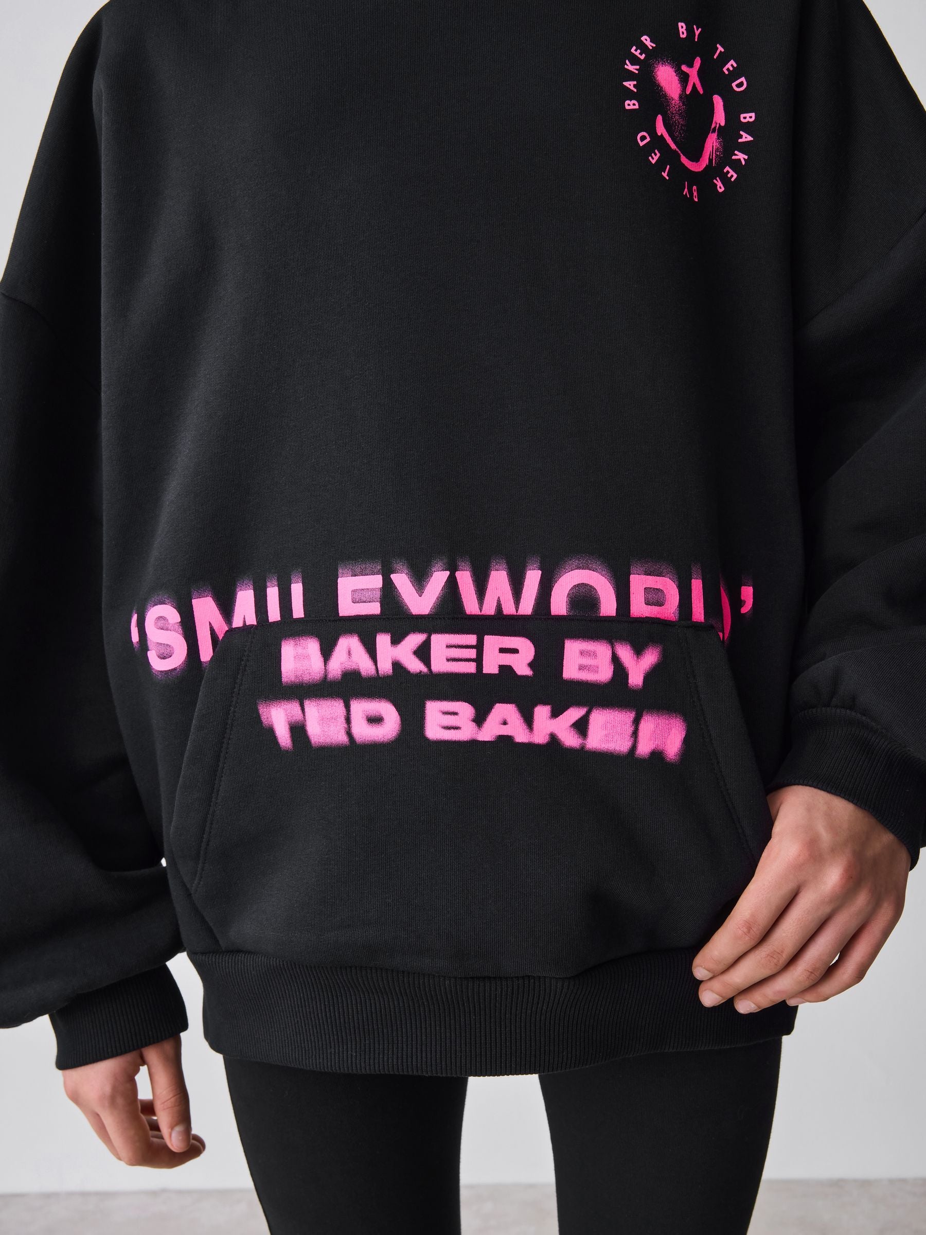 SmileyWorld x Baker by Ted Baker Oversized Hoodie image 6