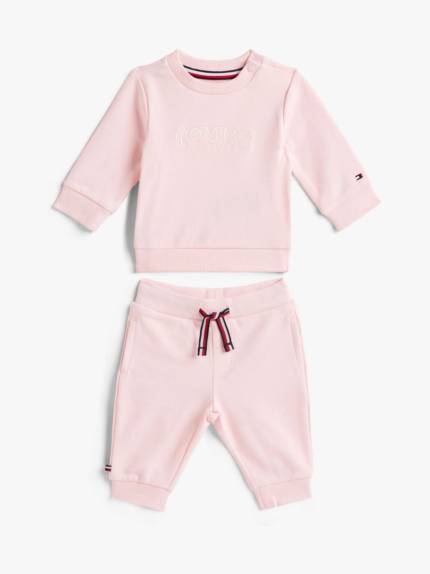 Tommy Hilfiger Pink Logo Sweatshirt And Joggers Set image 1