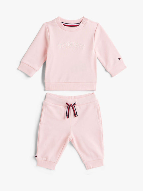 Tommy Hilfiger Pink Logo Sweatshirt And Joggers Set image 1