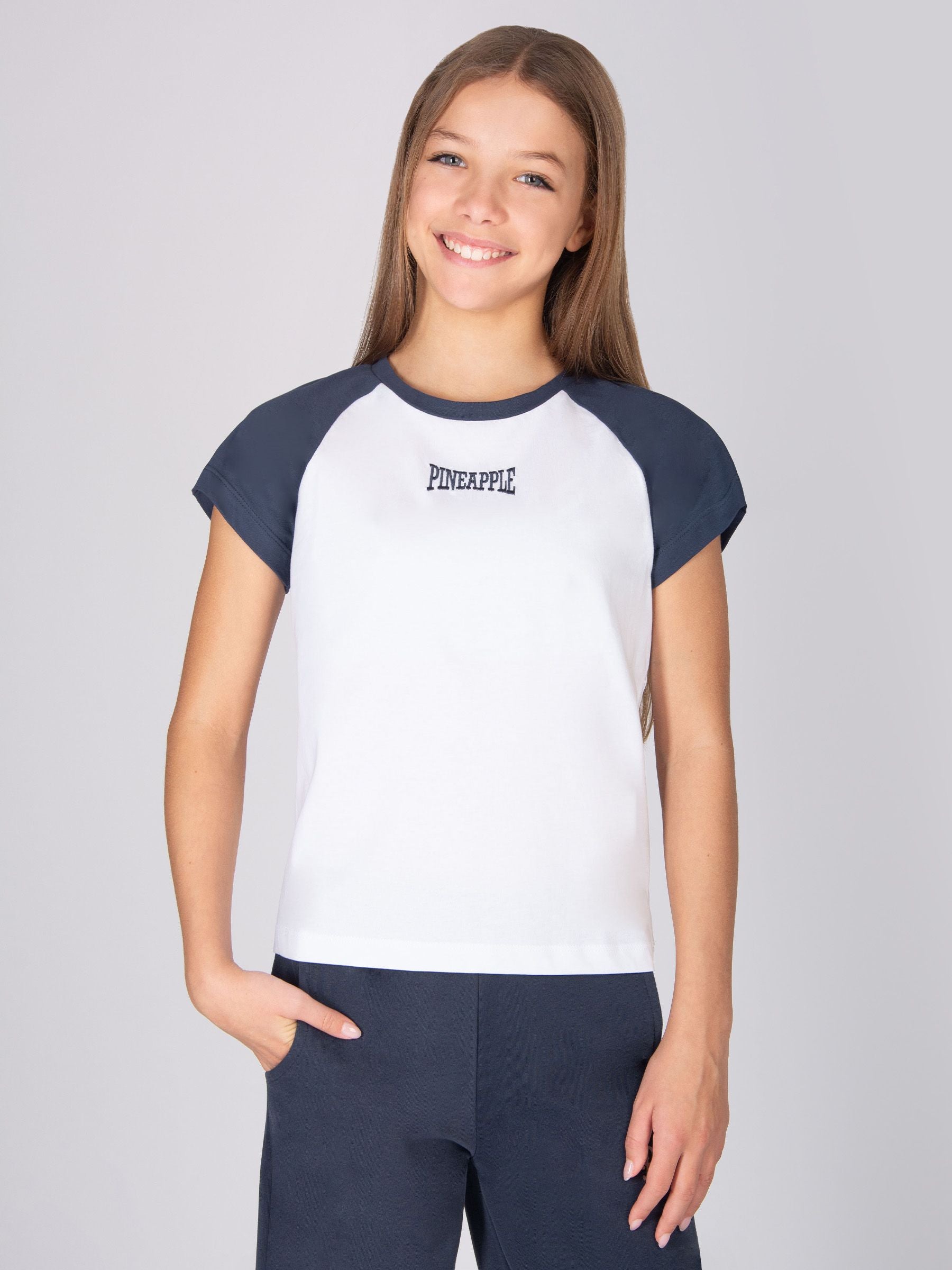 Dsiney Kidz - Pineapple White Raglan T-Shirt image 1