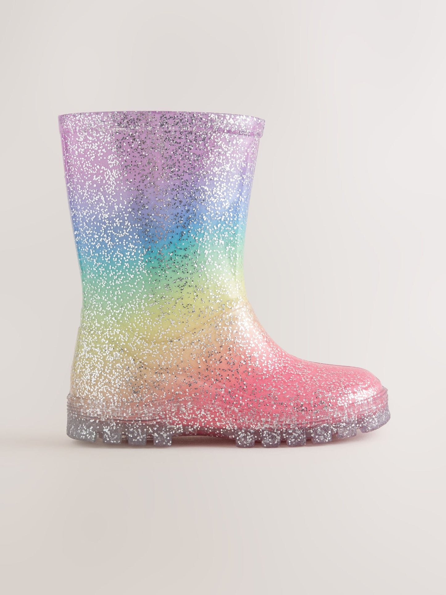 Multi Rainbow Glitter Wellies image 3