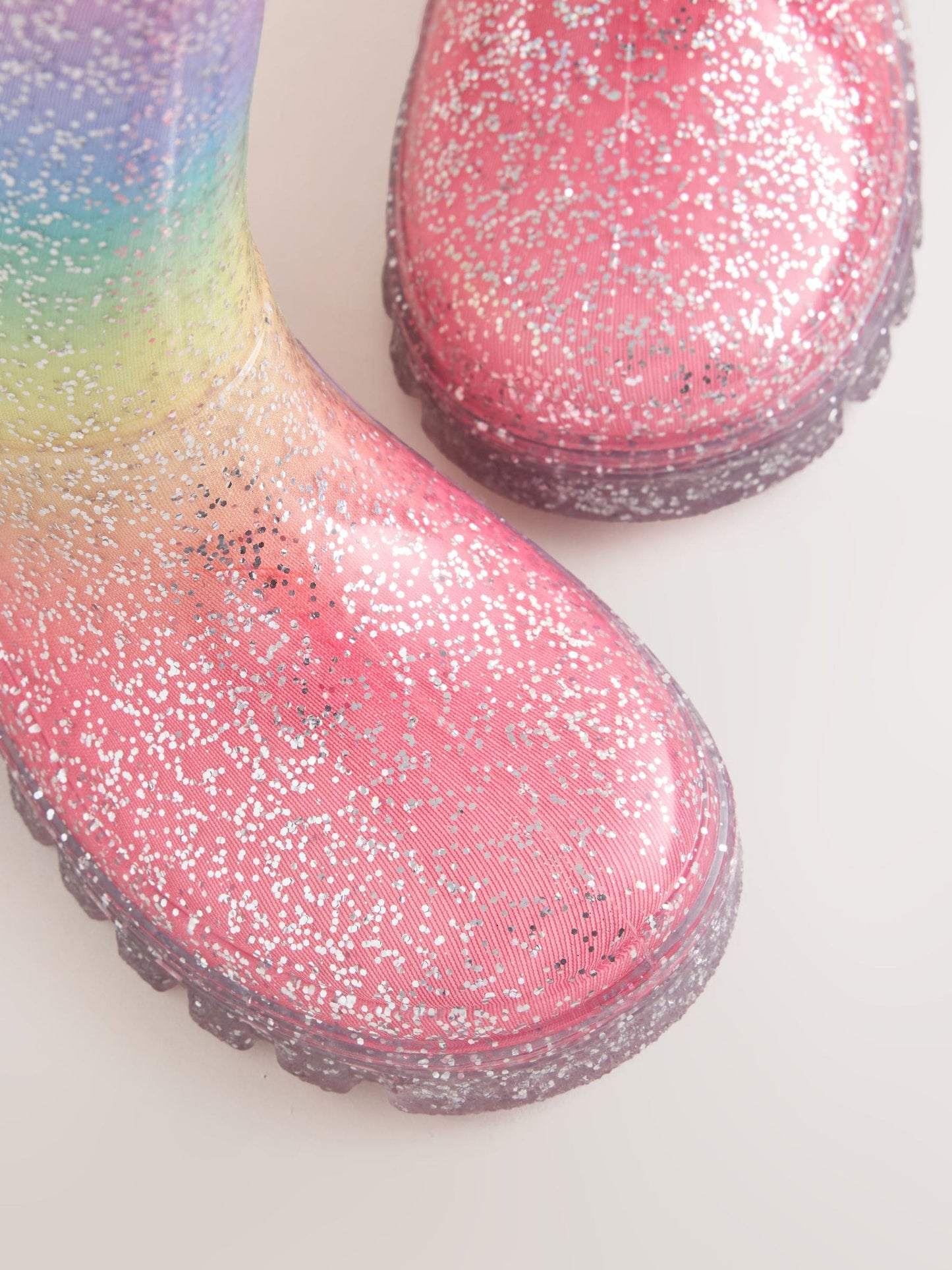 Multi Rainbow Glitter Wellies image 5
