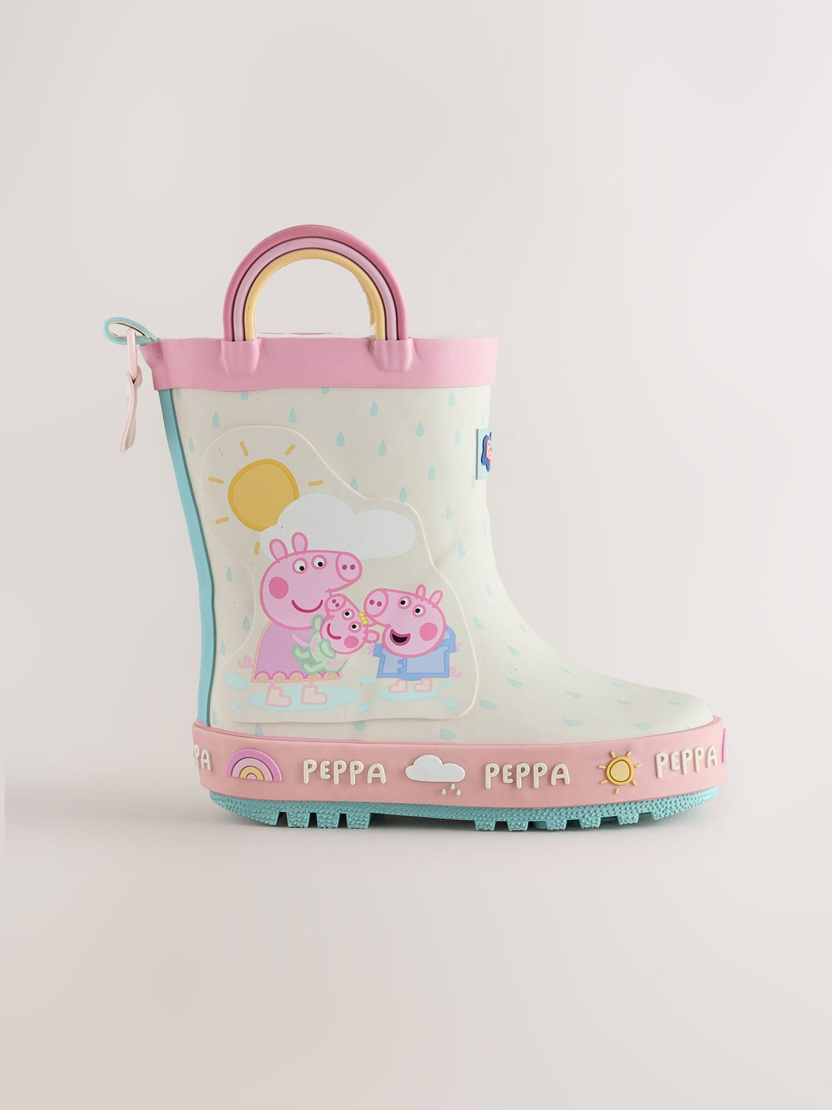 Dsiney Kidz - Cream Peppa Pig Handle Wellies image 2