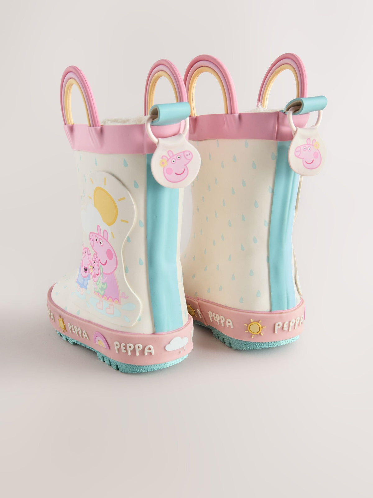 Dsiney Kidz - Cream Peppa Pig Handle Wellies image 3