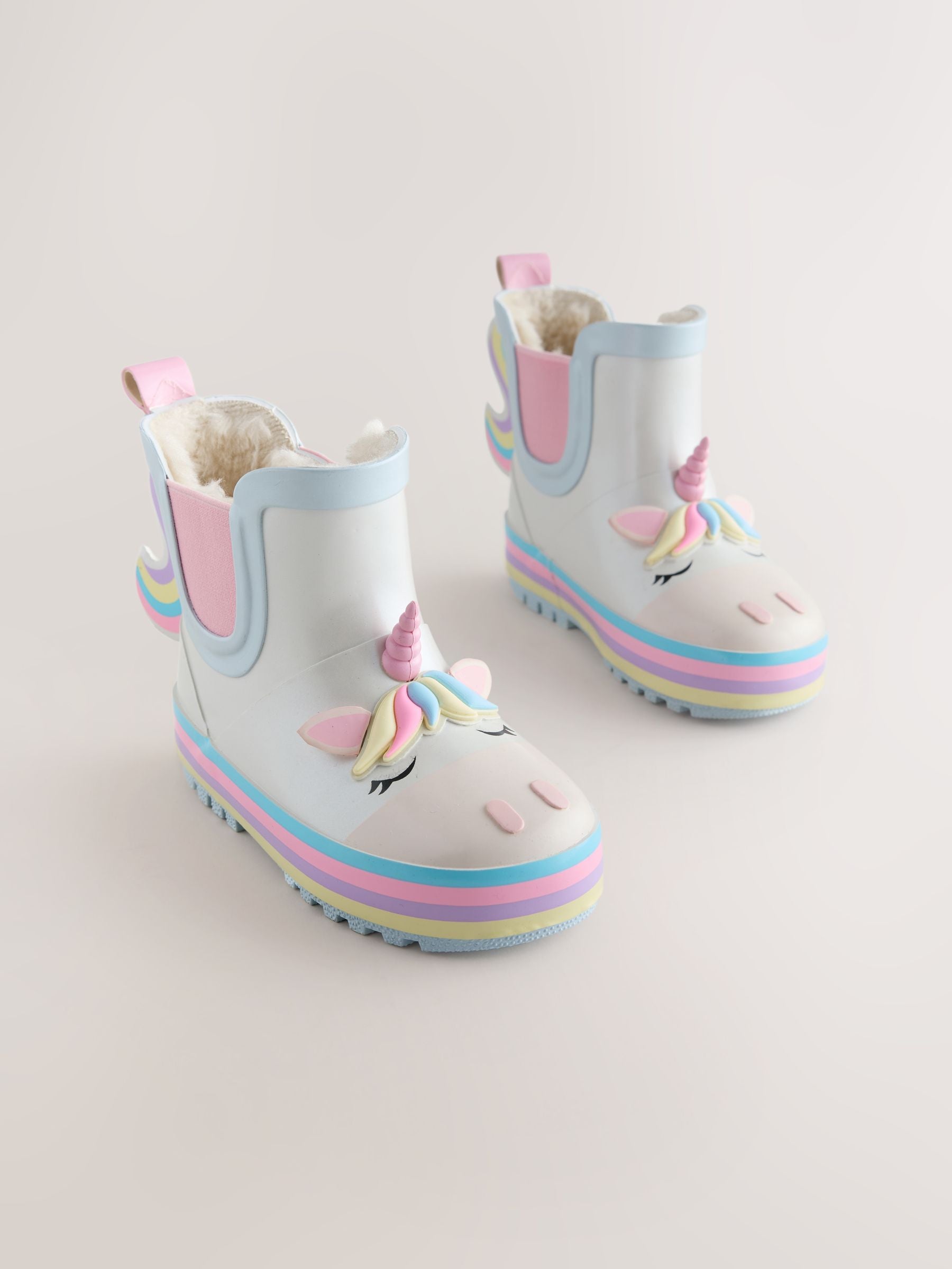 White Unicorn Chelsea Wellies image 1