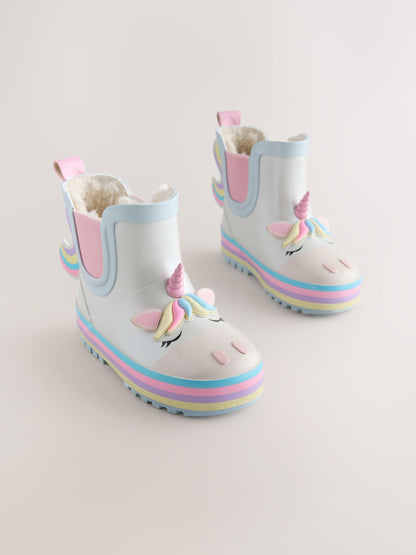 White Unicorn Chelsea Wellies image 1