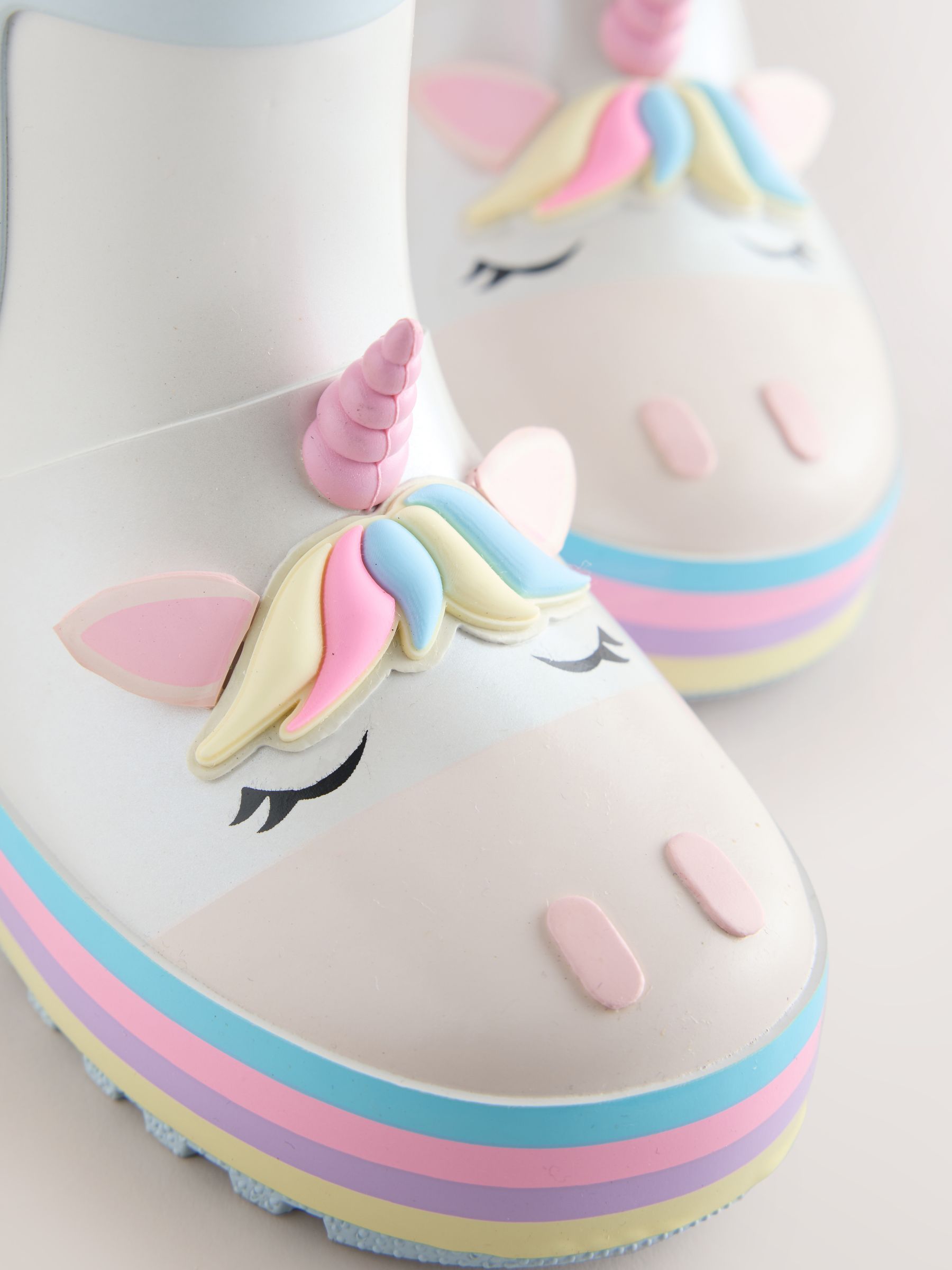 White Unicorn Chelsea Wellies image 3