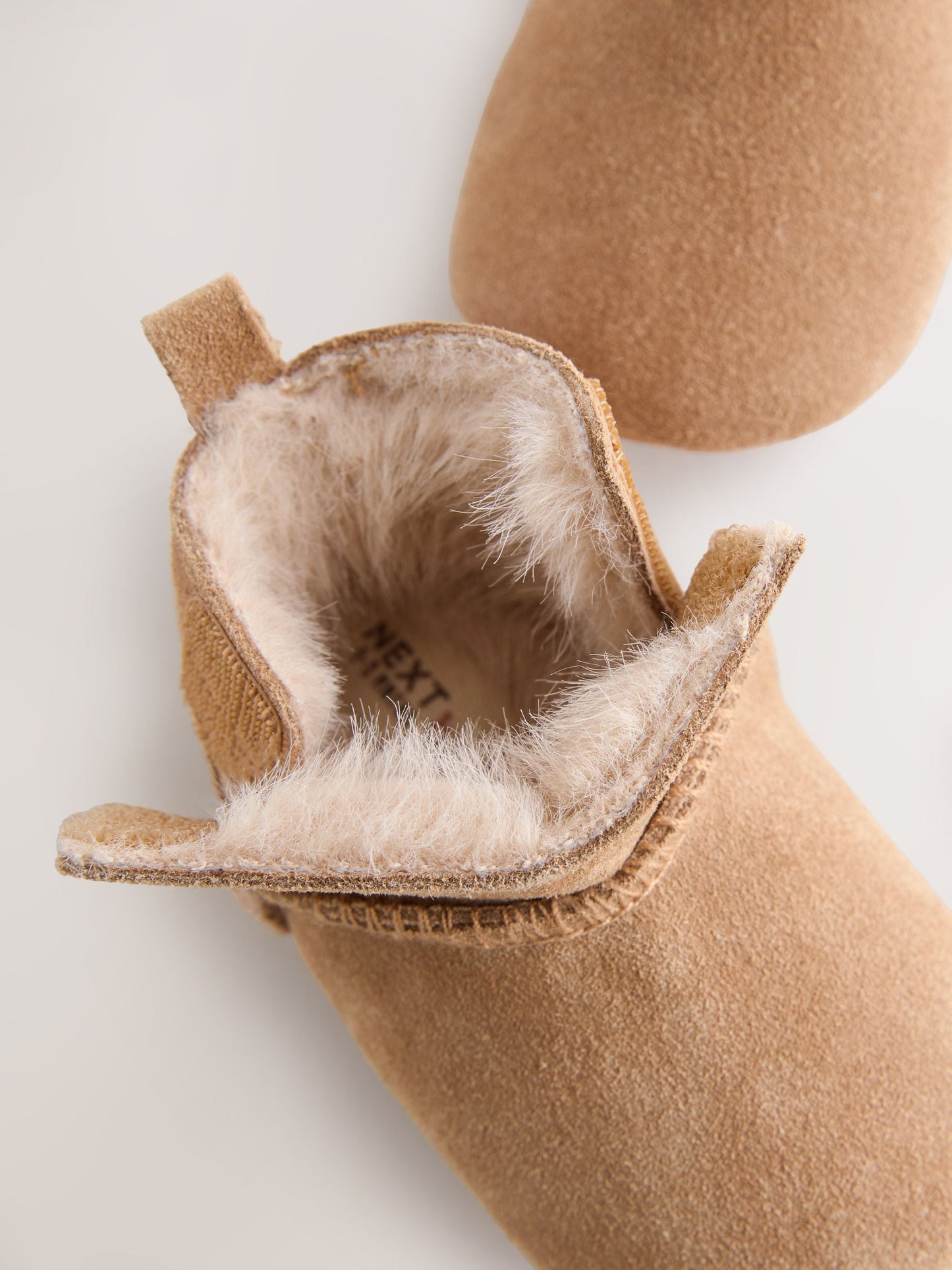 Tan Brown Suede Baby Pull-On Boots (0-24mths) image 5