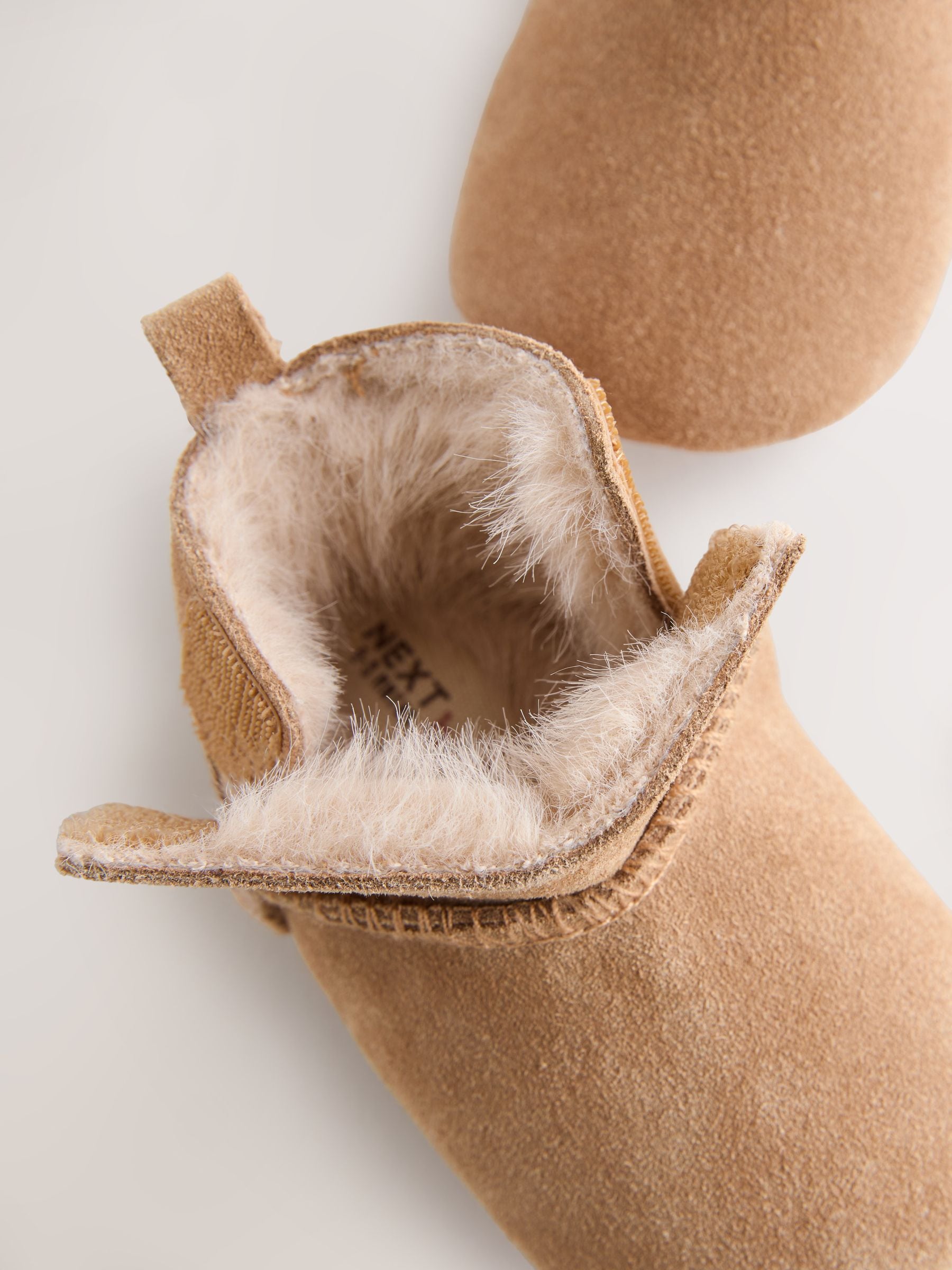 Tan Brown Suede Baby Pull-On Boots (0-24mths) image 5