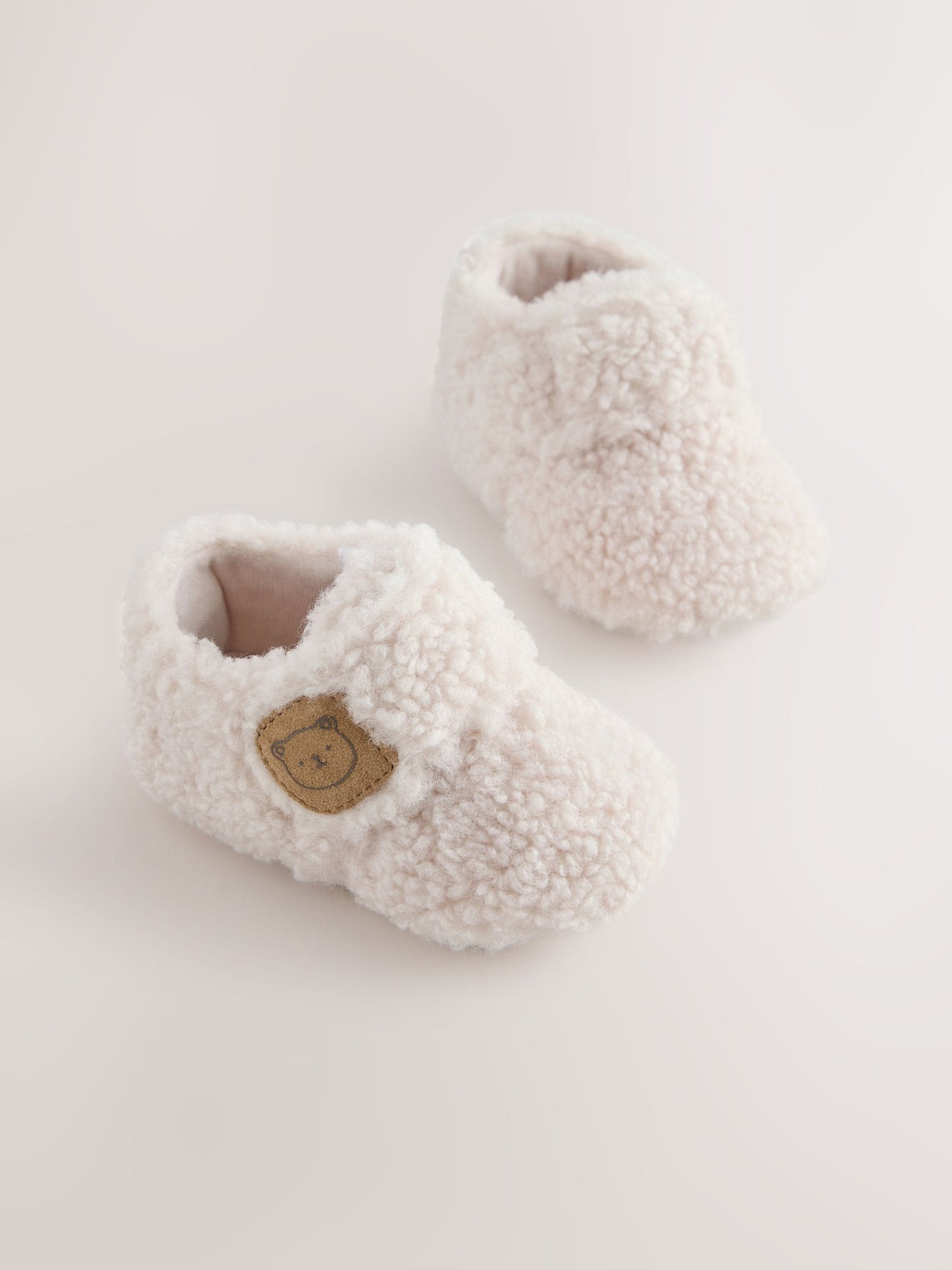 Cream Baby Cosy Touch Fasten Slippers (0-24mths) image 1