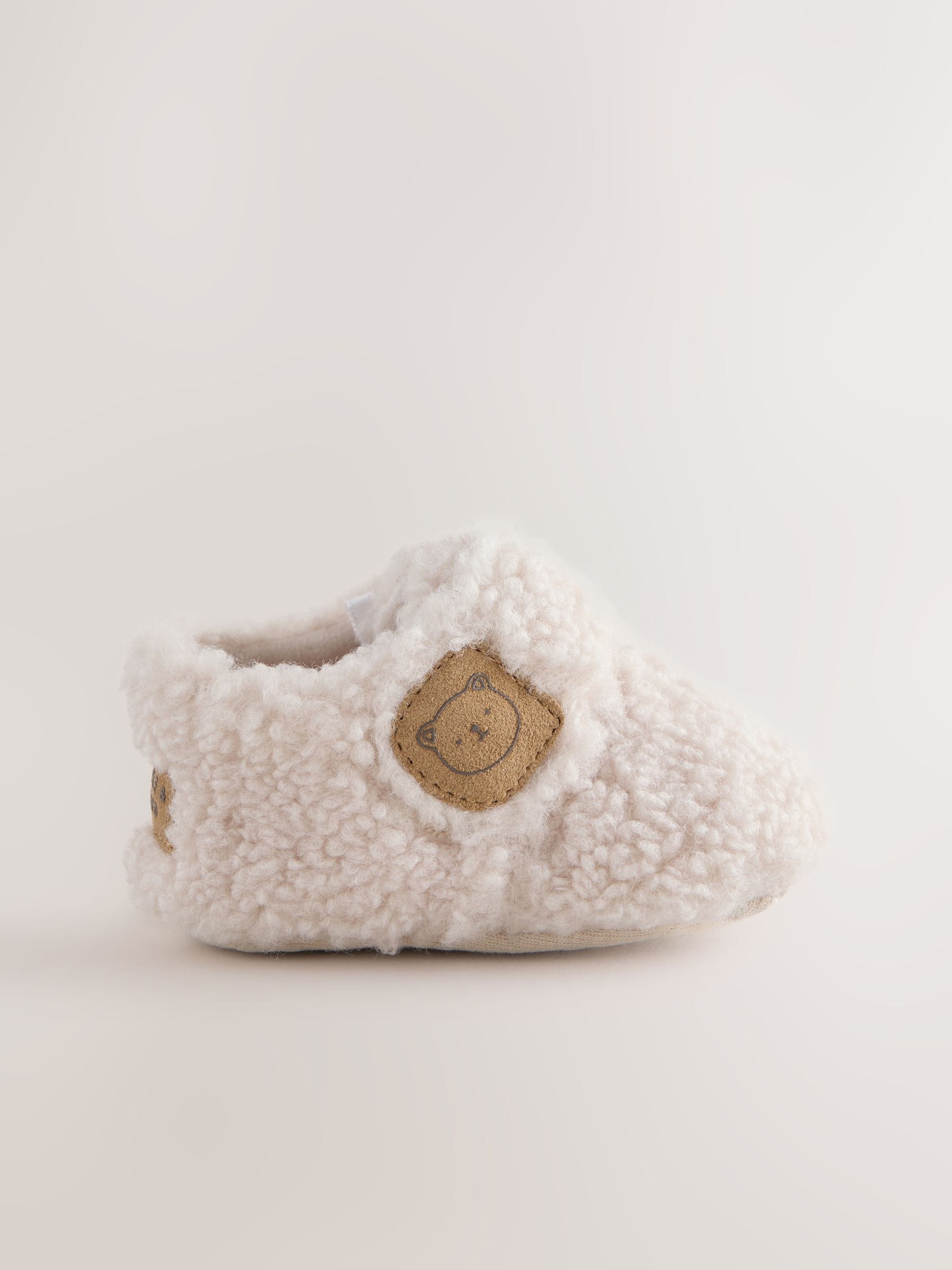 Cream Baby Cosy Touch Fasten Slippers (0-24mths) image 2