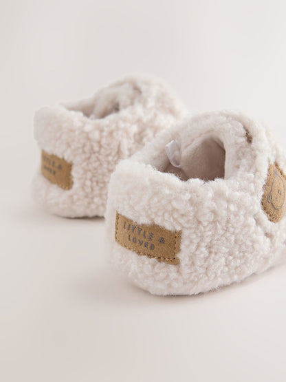 Cream Baby Cosy Touch Fasten Slippers (0-24mths) image 4