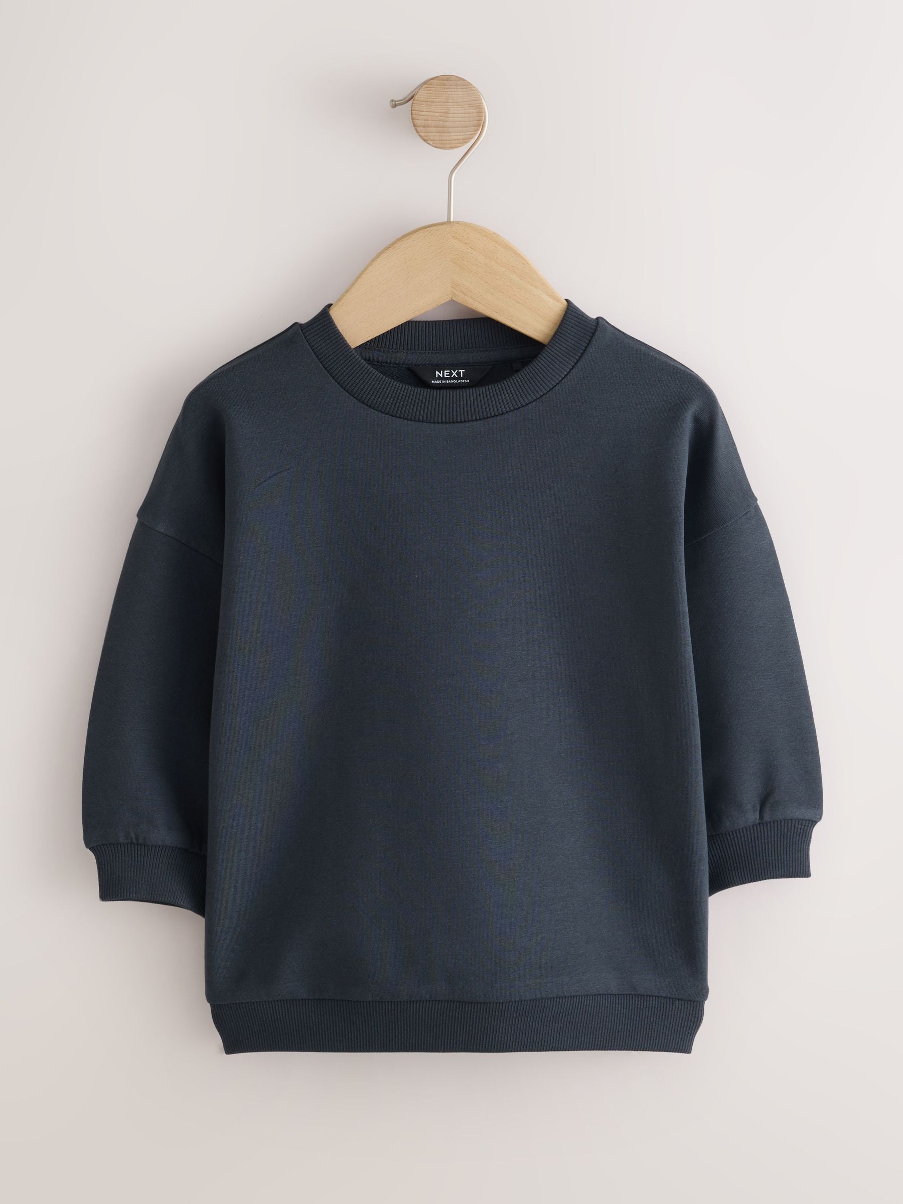 Dsiney Kidz - Blue/Brown Plain Sweat Tops 3 Pack (3mths-7yrs) image 2