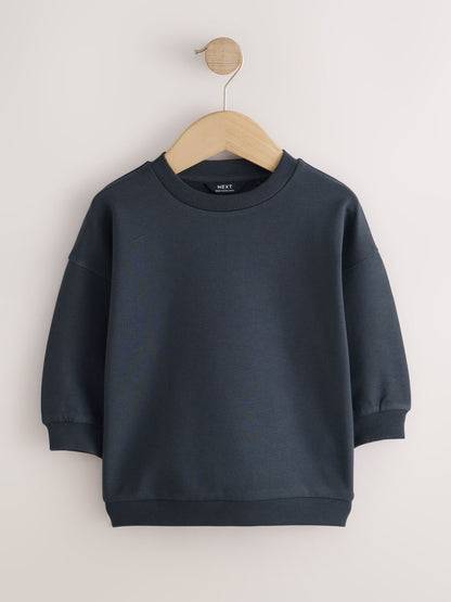 Dsiney Kidz - Blue/Brown Plain Sweat Tops 3 Pack (3mths-7yrs) image 2