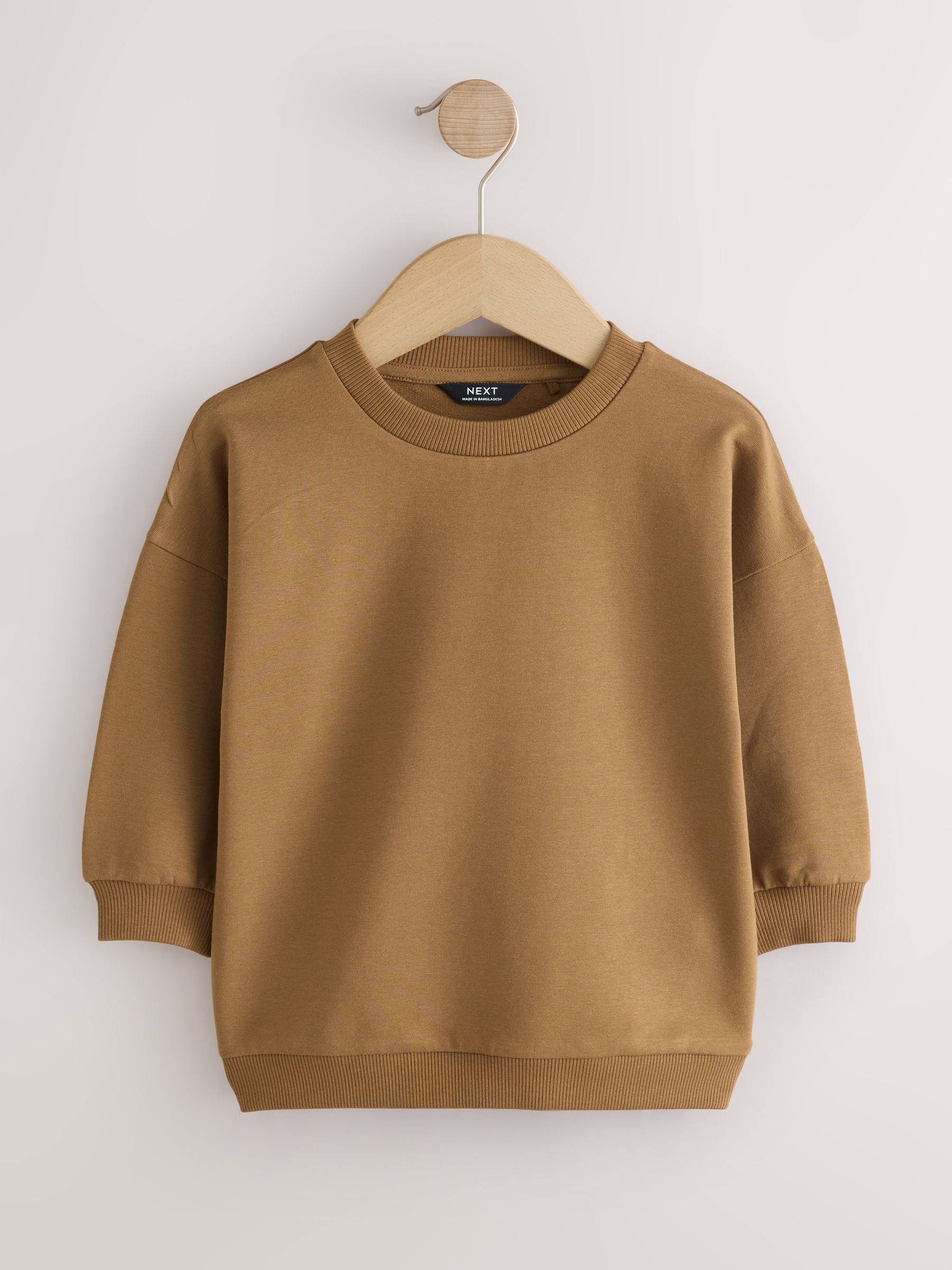 Dsiney Kidz - Blue/Brown Plain Sweat Tops 3 Pack (3mths-7yrs) image 3