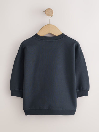 Dsiney Kidz - Blue/Brown Plain Sweat Tops 3 Pack (3mths-7yrs) image 5