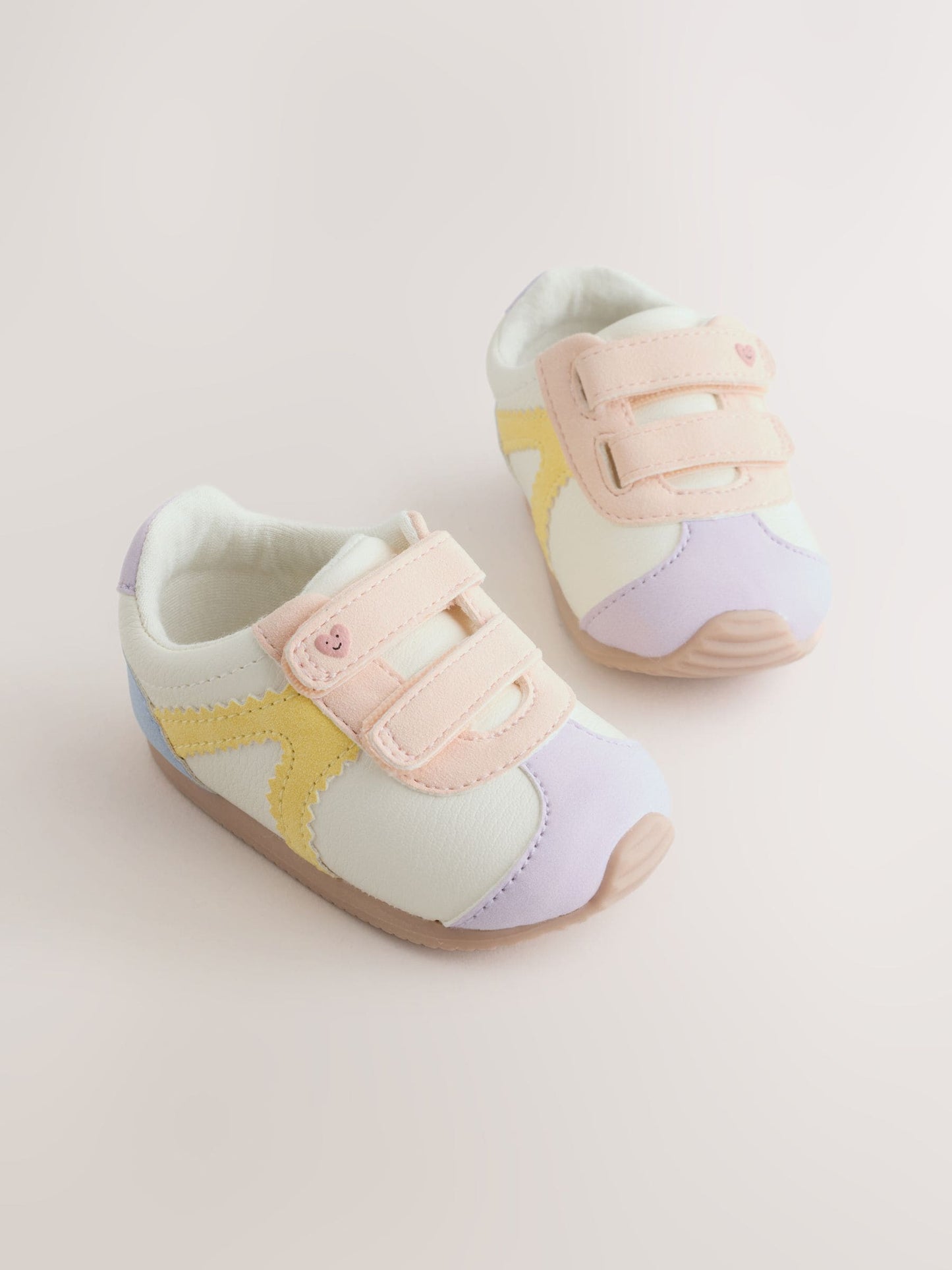 Multi Pastel Baby Touch Fastening Trainers image 1