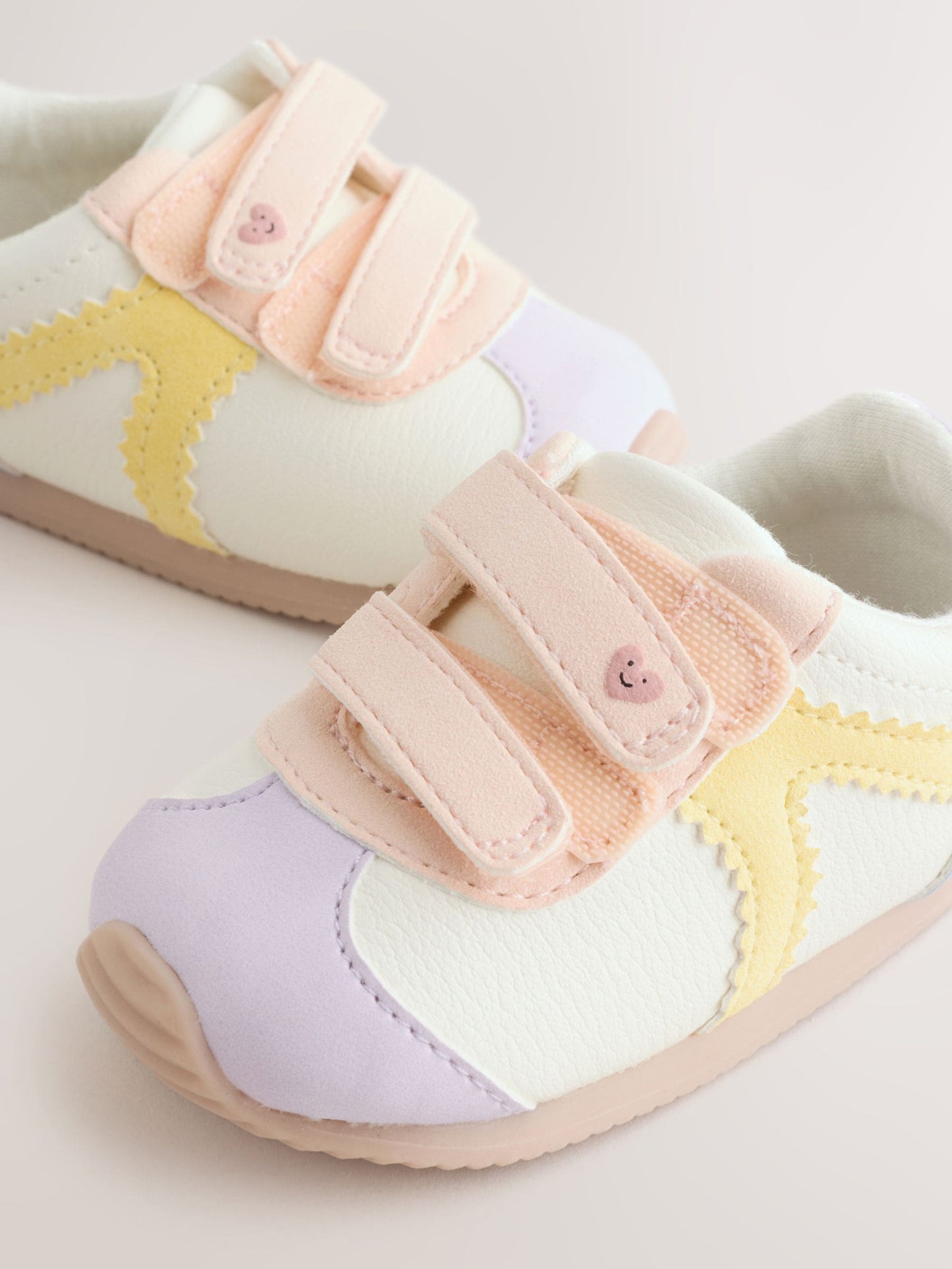 Multi Pastel Baby Touch Fastening Trainers image 3