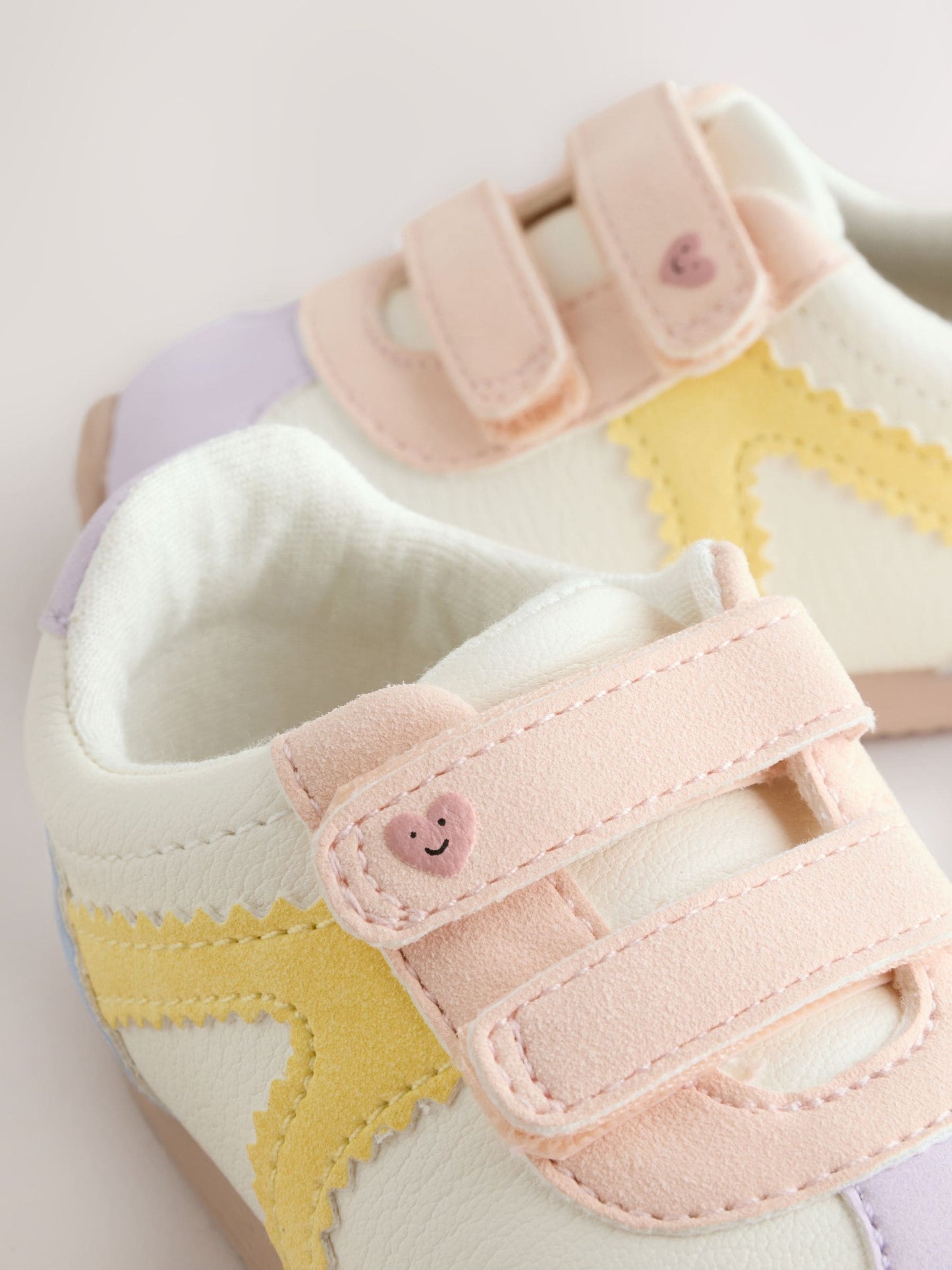 Multi Pastel Baby Touch Fastening Trainers image 4