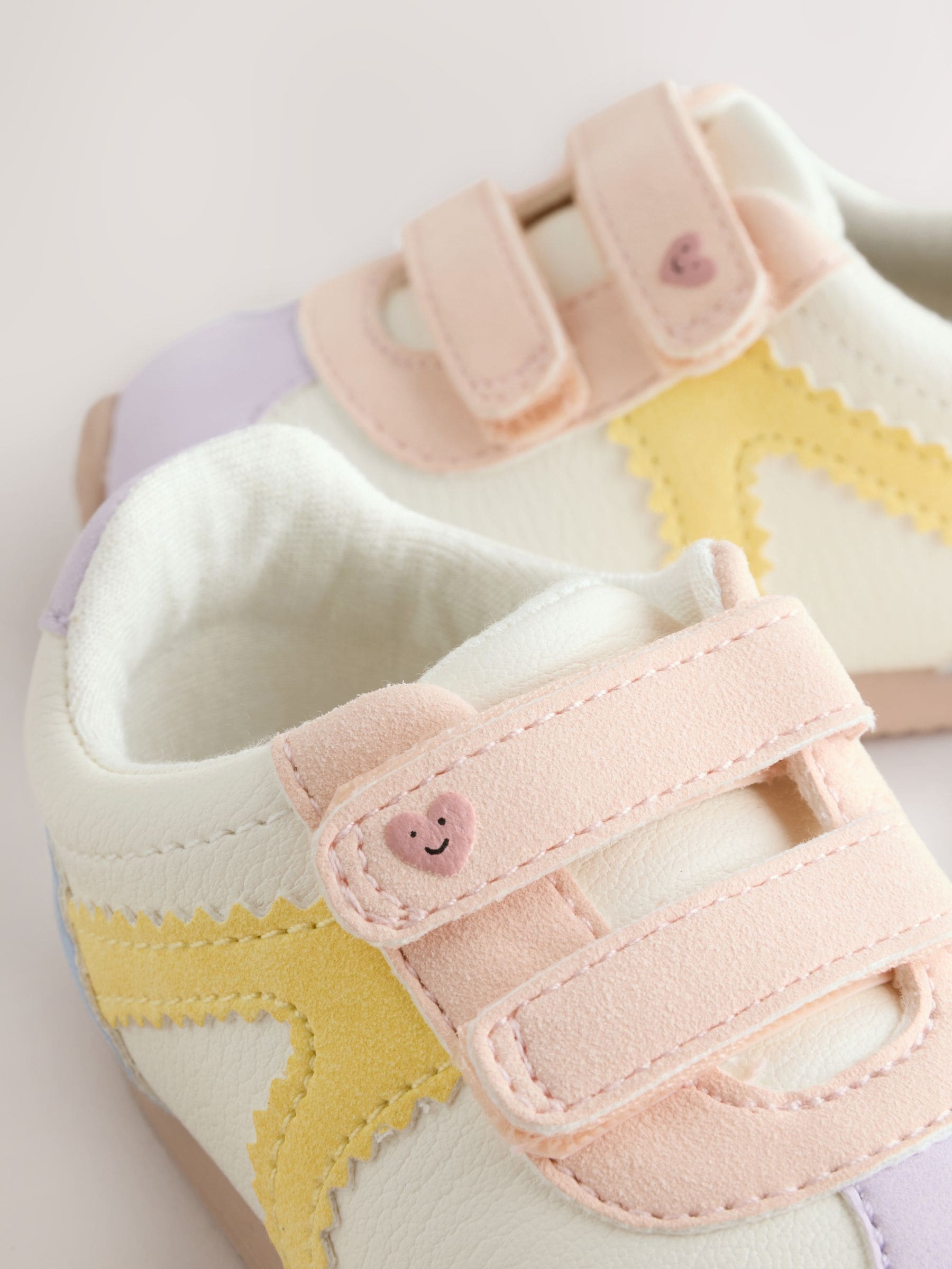 Multi Pastel Baby Touch Fastening Trainers image 4