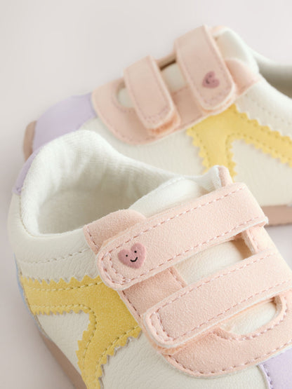 Multi Pastel Baby Touch Fastening Trainers image 4