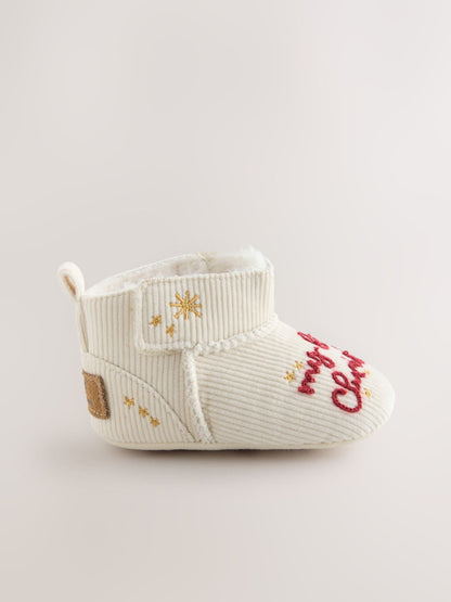 Dsiney Kidz - Neutral My First Christmas Baby Pull On Boots (0-18mths) image 2