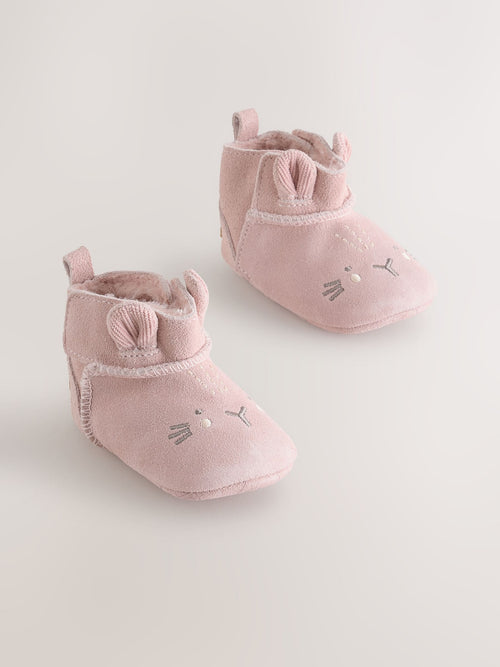 Dsiney Kidz - Pink Bunny Suede Baby Pull-On Boots (0-24mths) image 1