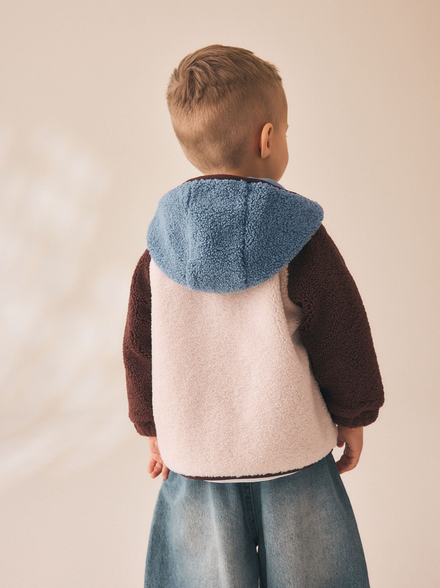 Dsiney Kidz - Neutral/Tan Colourblock Hooded Fleece (3mths-7yrs) image 3