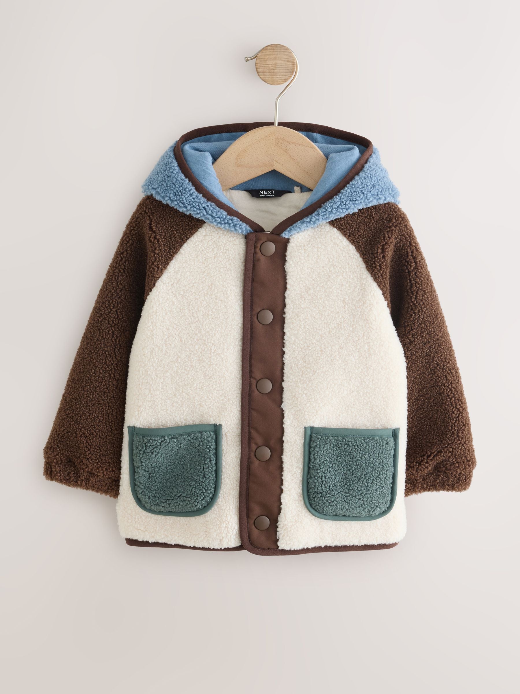 Dsiney Kidz - Neutral/Tan Colourblock Hooded Fleece (3mths-7yrs) image 5