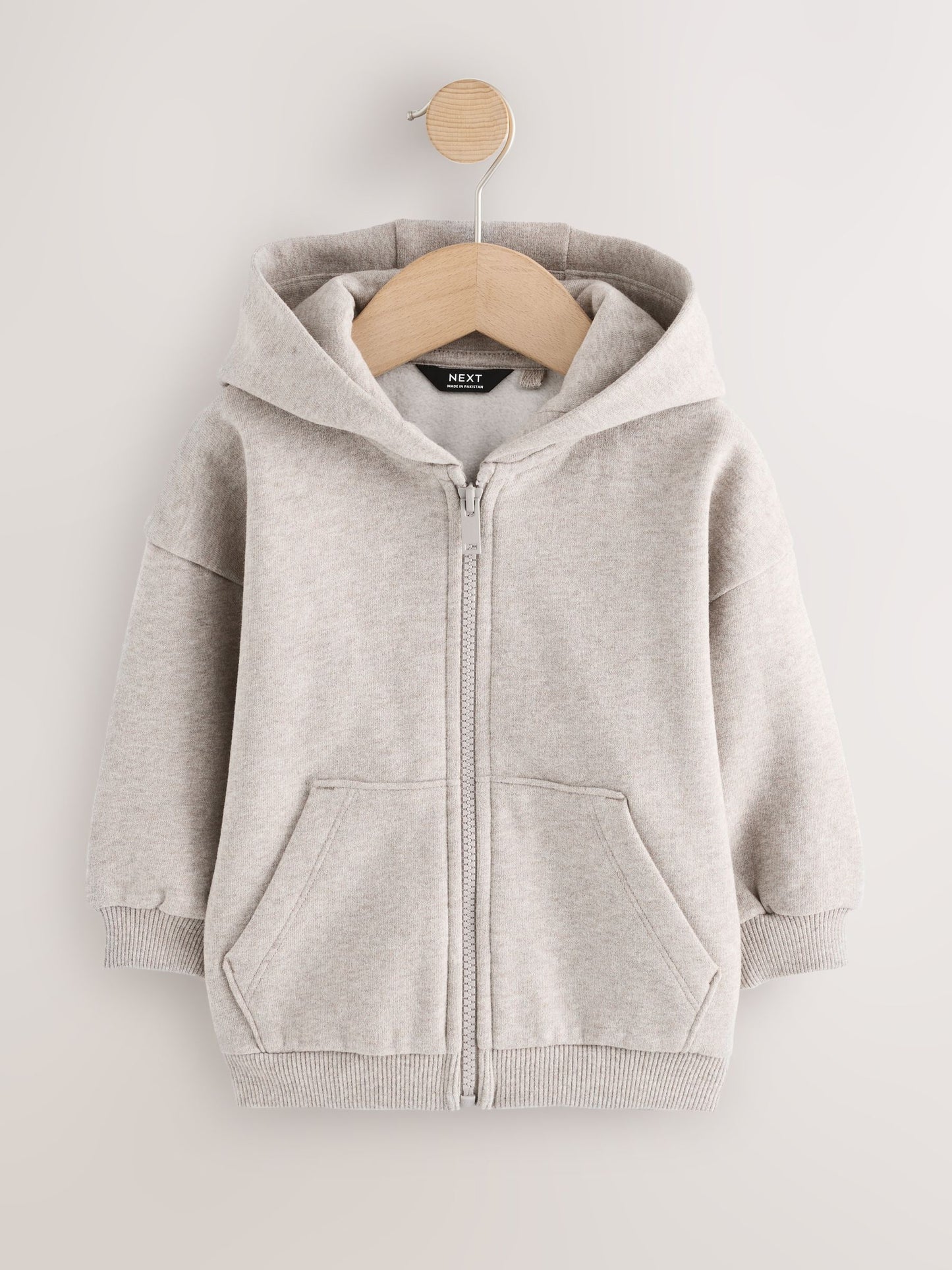 Dsiney Kidz - Oatmeal Marl Soft Touch Zip Through Hoodie (3mths-7yrs) image 1