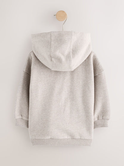 Dsiney Kidz - Oatmeal Marl Soft Touch Zip Through Hoodie (3mths-7yrs) image 2