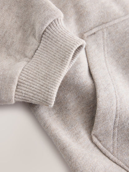 Dsiney Kidz - Oatmeal Marl Soft Touch Zip Through Hoodie (3mths-7yrs) image 3