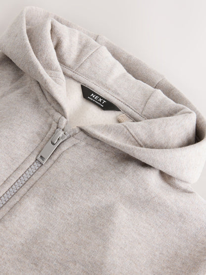 Dsiney Kidz - Oatmeal Marl Soft Touch Zip Through Hoodie (3mths-7yrs) image 4
