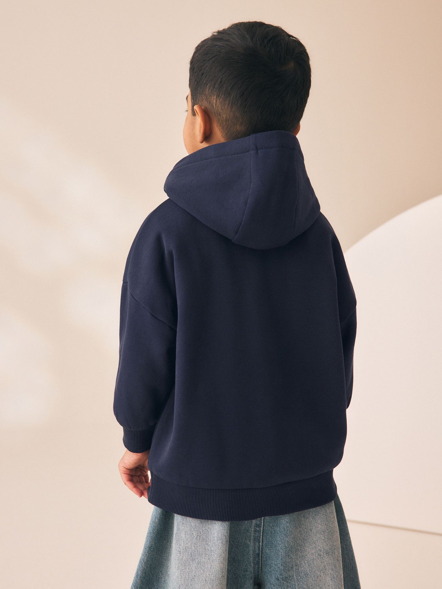 Dsiney Kidz - Navy Applique Sarfai Long Sleeve Hoodie (3mths-7yrs) image 2