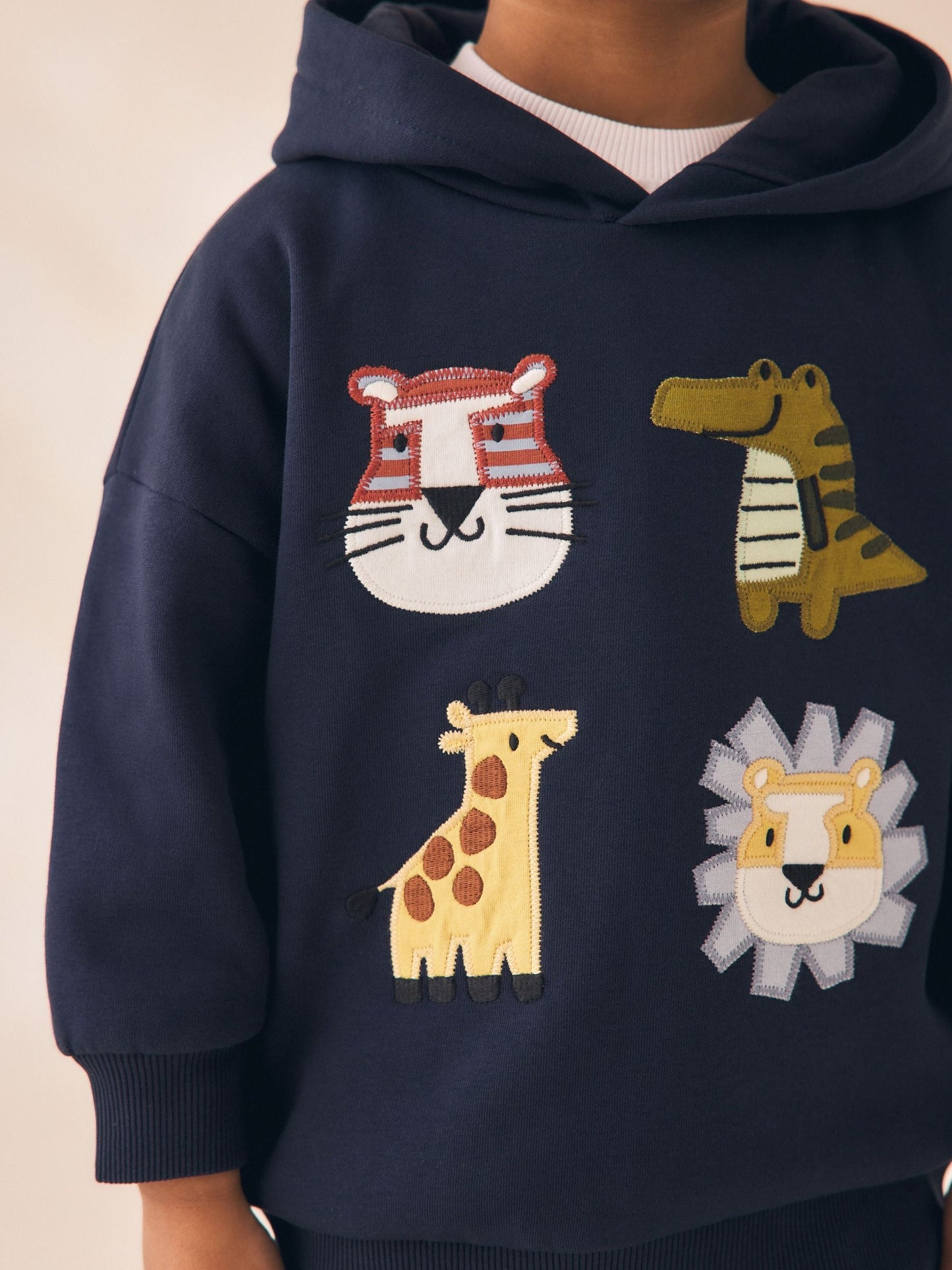 Dsiney Kidz - Navy Applique Sarfai Long Sleeve Hoodie (3mths-7yrs) image 4