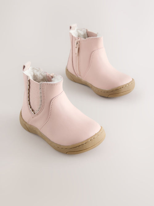 Pink Leather First Walker Chelsea Boots image 1