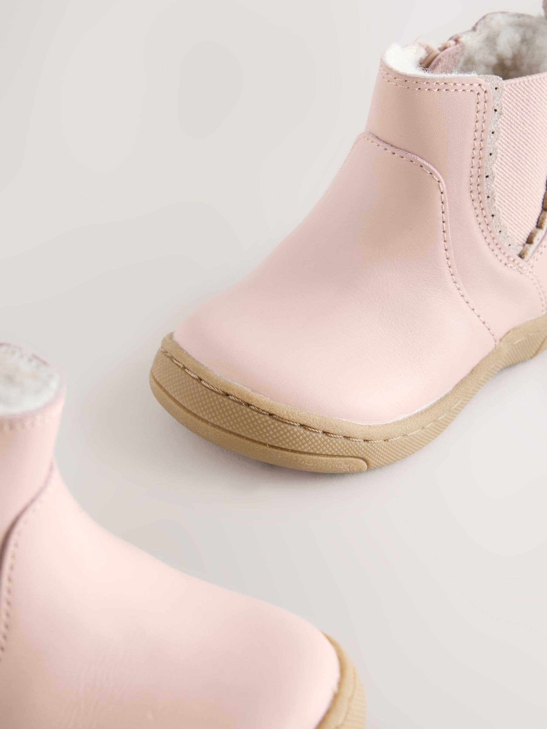 Pink Leather First Walker Chelsea Boots image 4