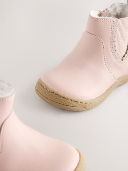Pink Leather First Walker Chelsea Boots image 4