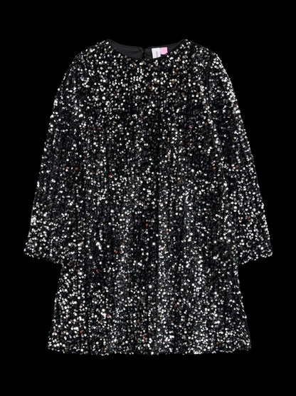 VERO MODA Black Sequin Long Sleeve Dress image 5