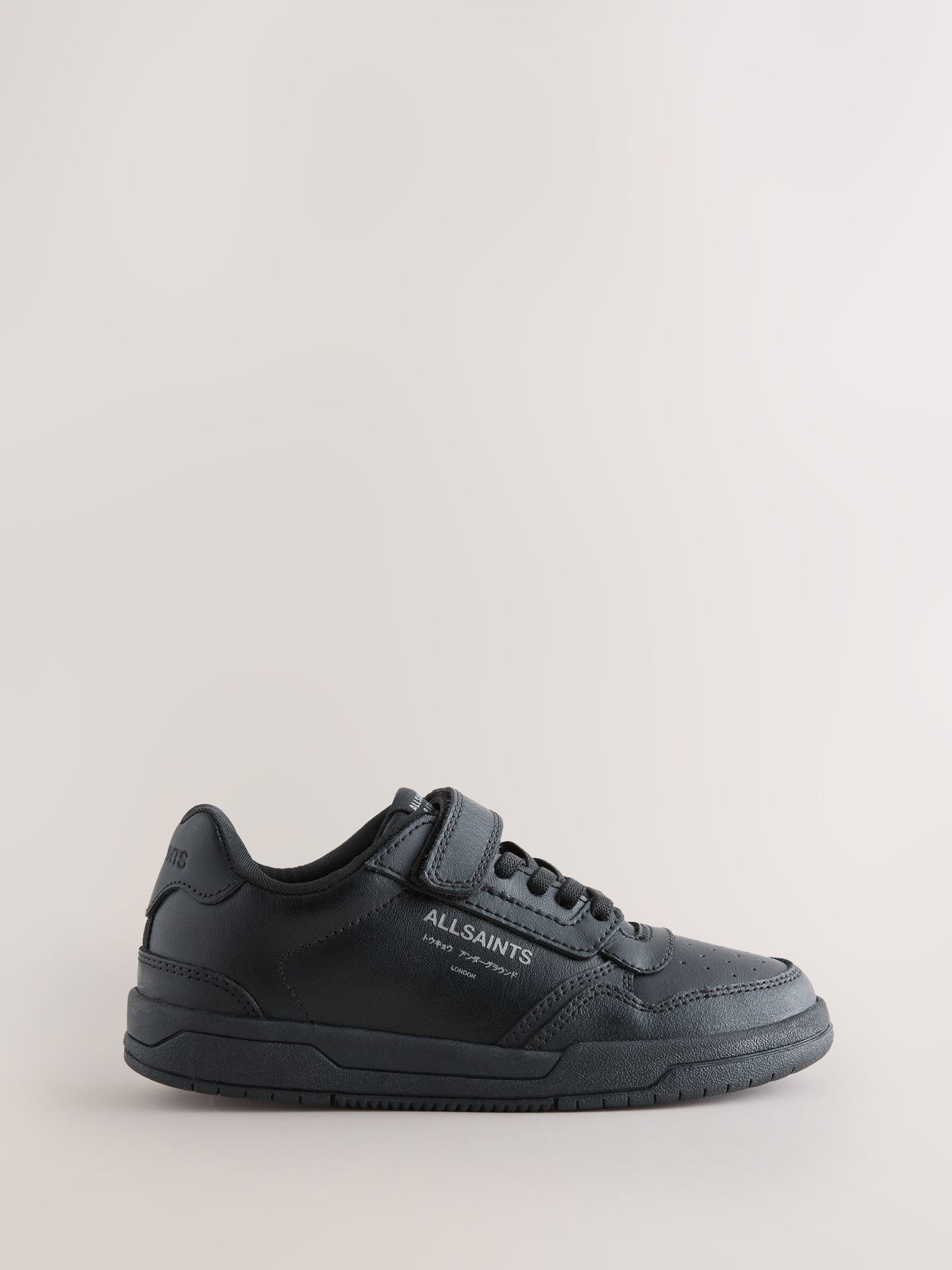 smALLSAINTS Black Back to School Underground Logo Elasticated Lace up Trainers image 1