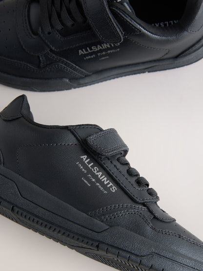 smALLSAINTS Black Back to School Underground Logo Elasticated Lace up Trainers image 2