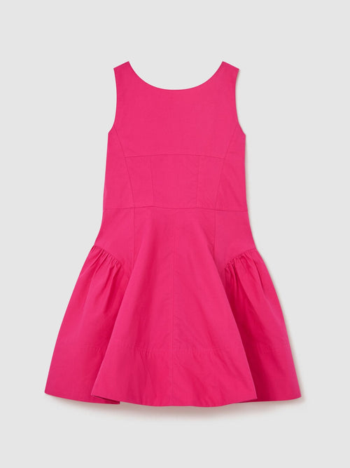 Reiss Pink Irena 3-9 yrs Cotton Polka-Dot Sleeveless Dress image 1