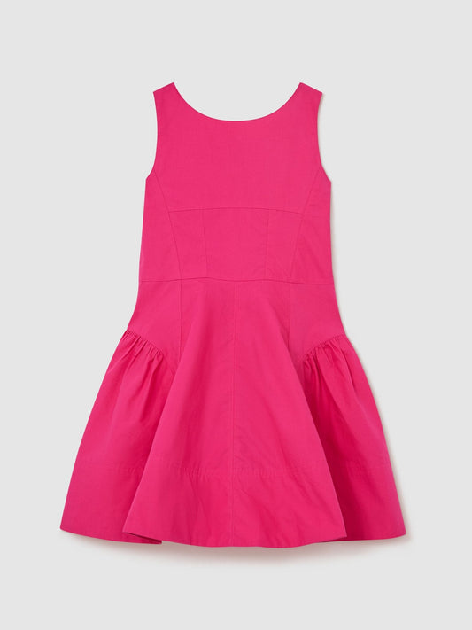 Reiss Pink Irena 3-9 yrs Cotton Polka-Dot Sleeveless Dress image 1