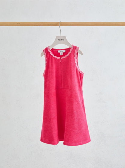 Reiss Pink Sunny 3-9 yrs Towelling Dress image 2