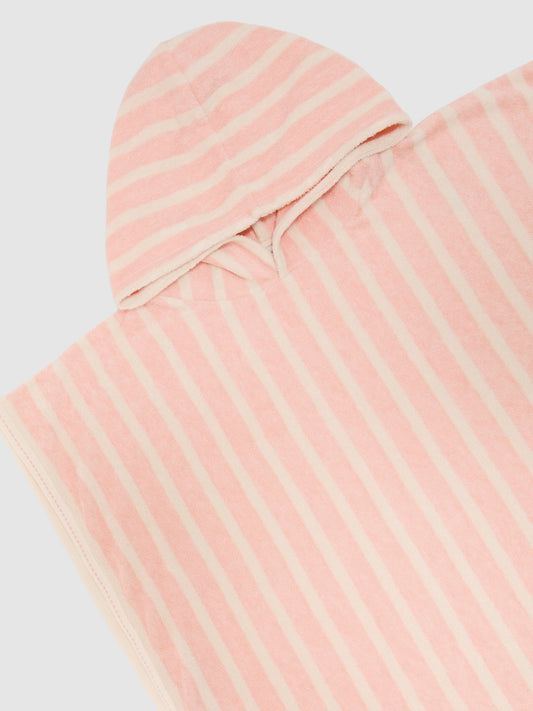 Reiss Peach Dune 9-13 yrs Striped Hooded Towel Cape image 1
