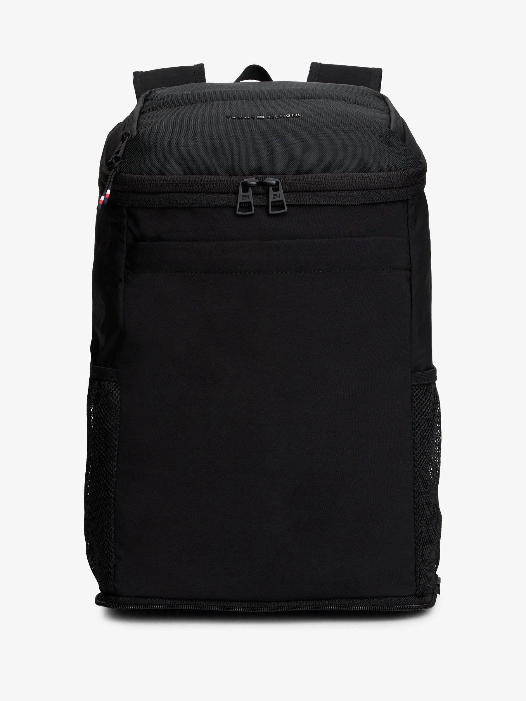 Tommy Hilfiger Black Textile Logo Packable Backpack image 1